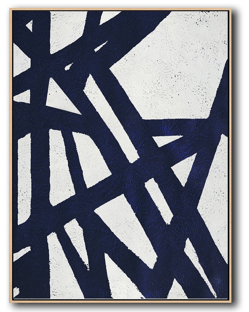 Navy Blue Minimal Art #NV135B